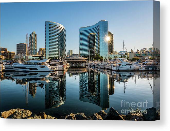 Boats Canvas Print featuring the photograph Early Morning Reflections by David Levin