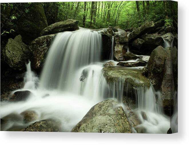  Canvas Print featuring the photograph Edgemont Falls by Sallie Woodring