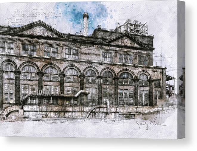 Union Electric Canvas Print featuring the photograph Electric Company by Randall Allen