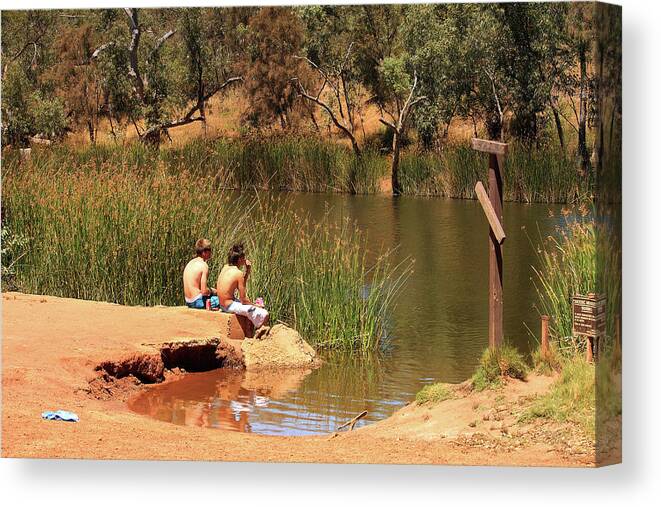 Ellendale Canvas Print featuring the photograph Ellendale Pool, Walkaway, Western Australia #2 by Elaine Teague