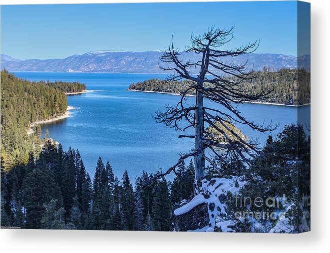 All Wall Art framed Prints canvas Prints art Prints posters Canvas Print featuring the photograph Emerald Bay Winter Blues by Mitch Shindelbower