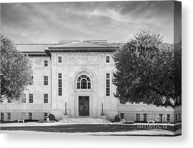 Emory University Canvas Print featuring the photograph Emory University Candler Library by University Icons
