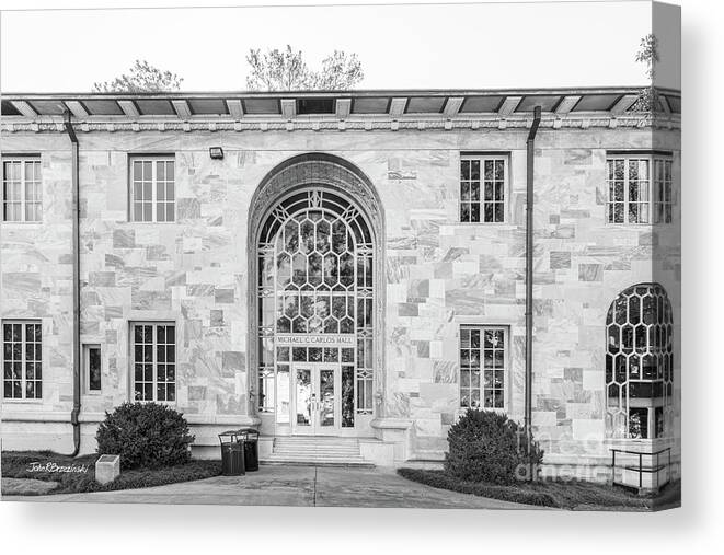 Emory University Canvas Print featuring the photograph Emory University Michael C. Carlos Hall by University Icons