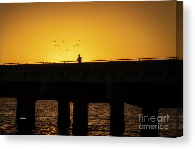 Sunset Canvas Print featuring the photograph End of Day by DB Hayes