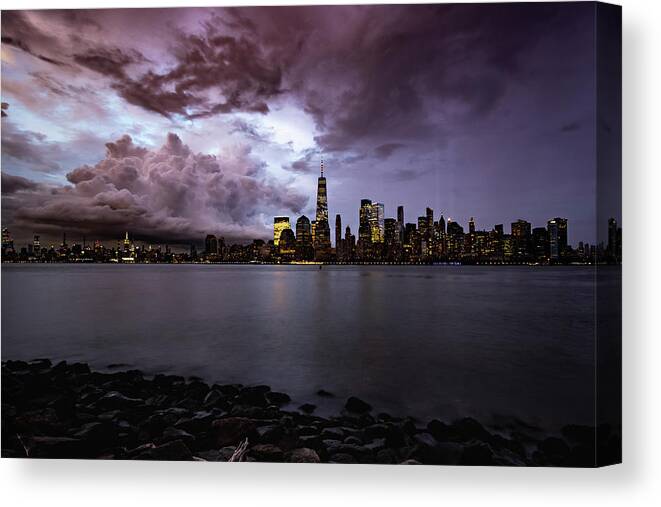 Dynamic Clouds Canvas Print featuring the photograph End of Times by Kevin Plant