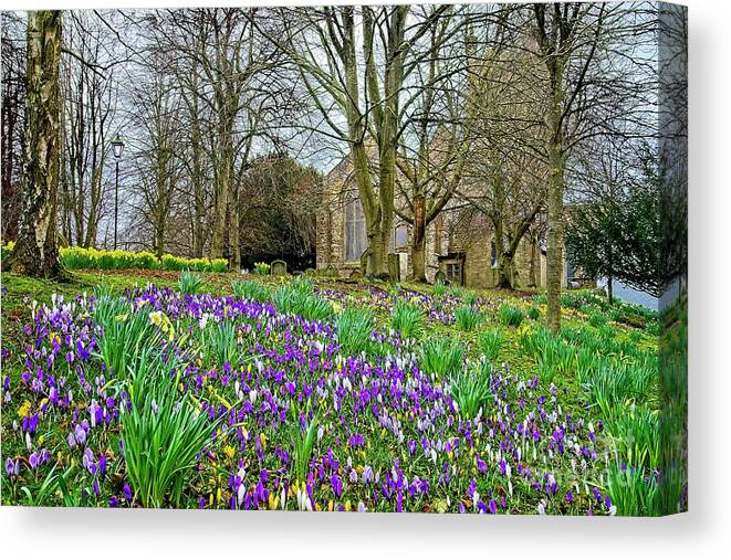 Spring Flowers Canvas Print featuring the photograph English Spring Flowers by Martyn Arnold