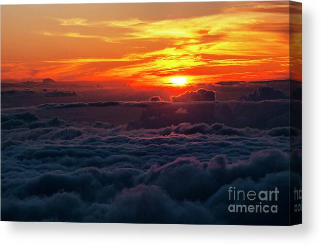 Haleakala National Park Canvas Print featuring the photograph Evening Colors by Bob Phillips