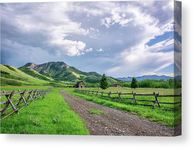 Tom Miner Basin Canvas Print featuring the photograph Evening in the Tom Miner Basin by Douglas Wielfaert