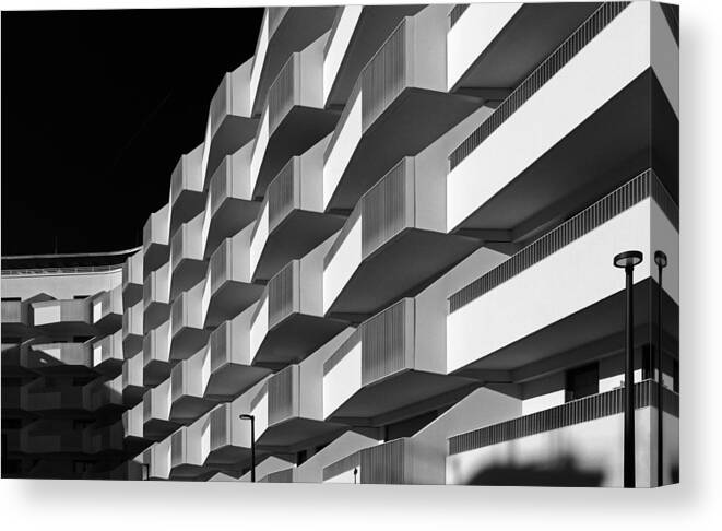 Architectural Feature Canvas Print featuring the photograph Facade Study L by Anton Schedlbauer