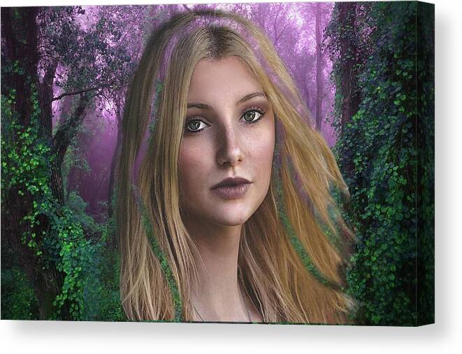 Fairy Forest Canvas Print featuring the photograph Fairy Forest Portrait by Marilyn MacCrakin