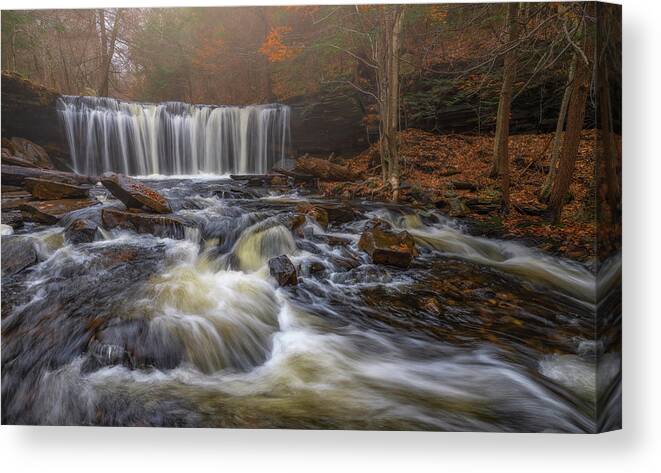 Fall Canvas Print featuring the photograph Fall Rushes By by Darren White