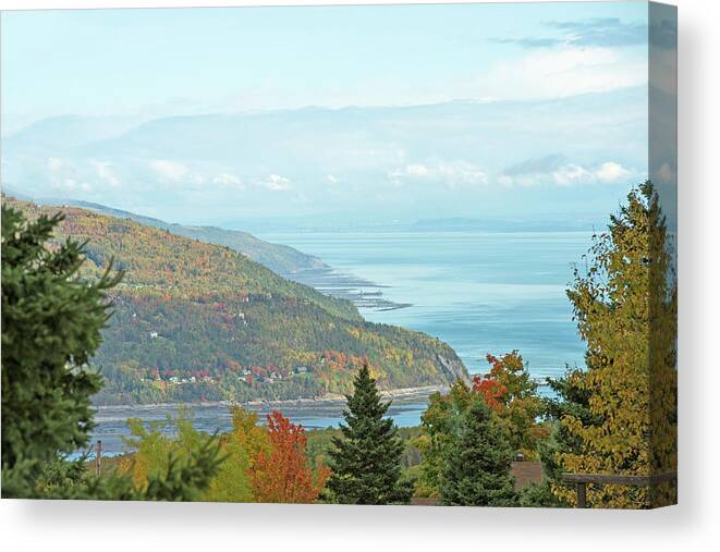 Charlevoix Canvas Print featuring the photograph Fall View Of The St. Lawrence by CR Courson