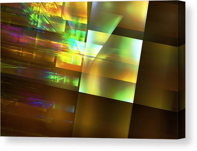 Abstract Canvas Print featuring the digital art Fear of Shadows by Jeff Iverson