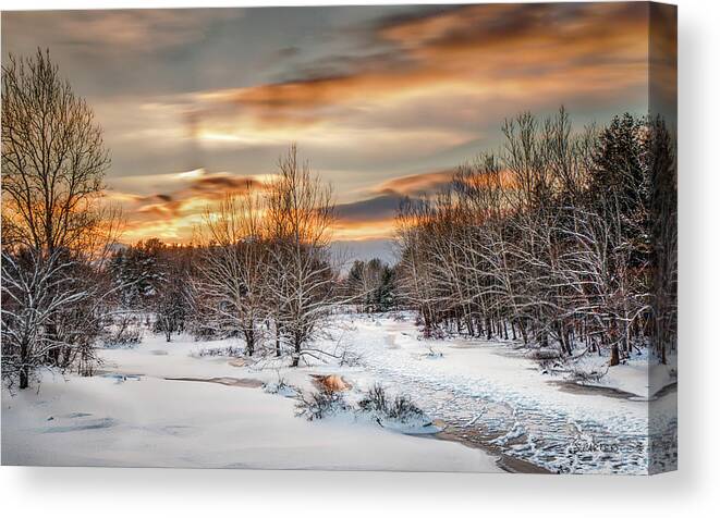 Landscape Canvas Print featuring the photograph Fire and Ice by Jim Carlen