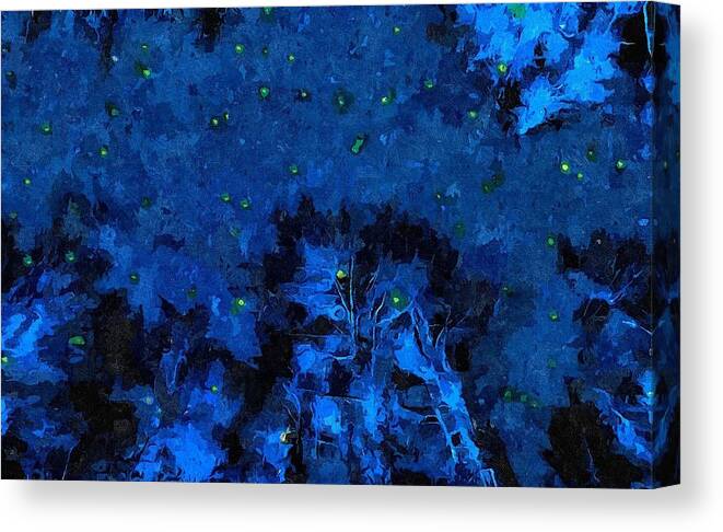 Firefly Canvas Print featuring the mixed media Firefly Night by Christopher Reed