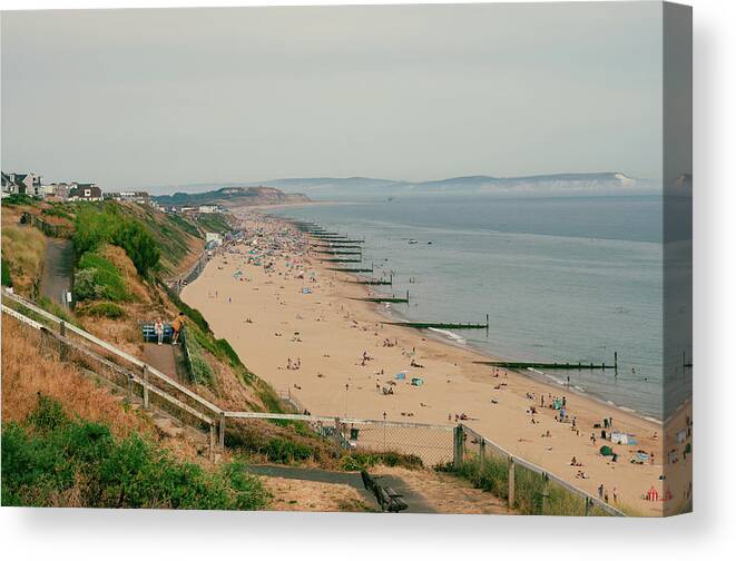 Boscombe Canvas Print featuring the photograph Fishermans Walk by Lenny Carter