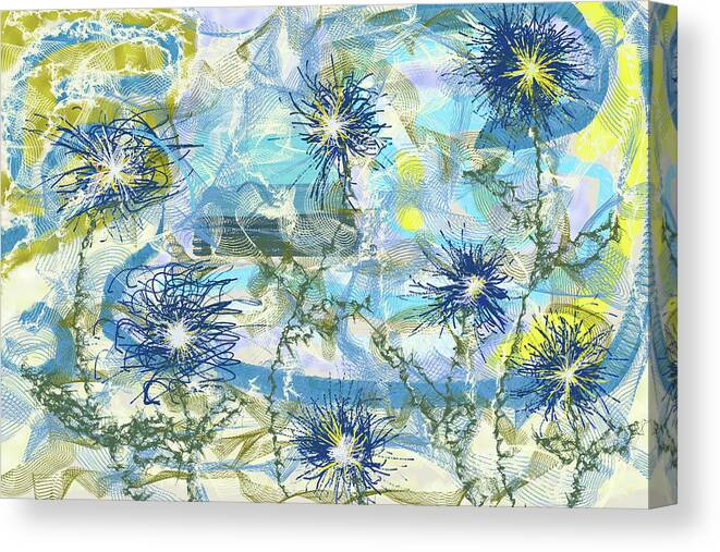 Digital Canvas Print featuring the painting Flower Garden #8 by Christina Wedberg
