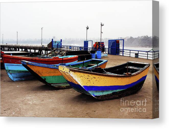 Boat Canvas Print featuring the photograph Fogged In by Rick Locke - Out of the Corner of My Eye