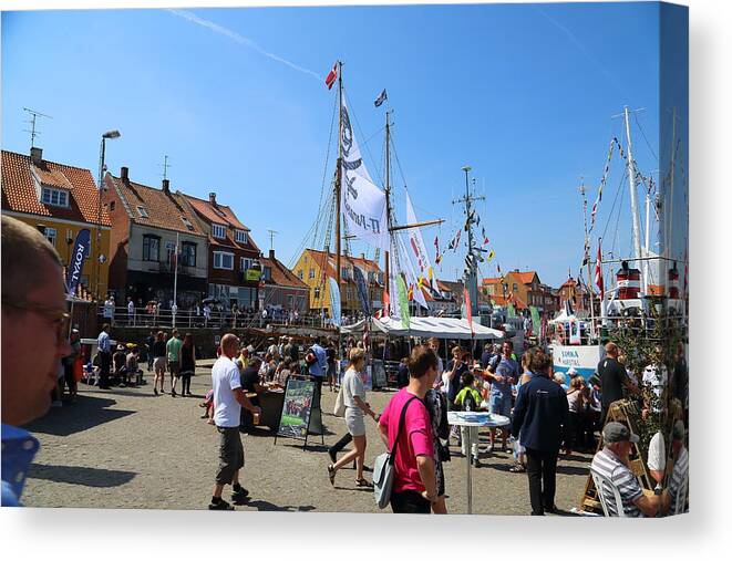 Democracy Canvas Print featuring the photograph Folkemødet on Bornholm, the democracy of Denmark by Pejft