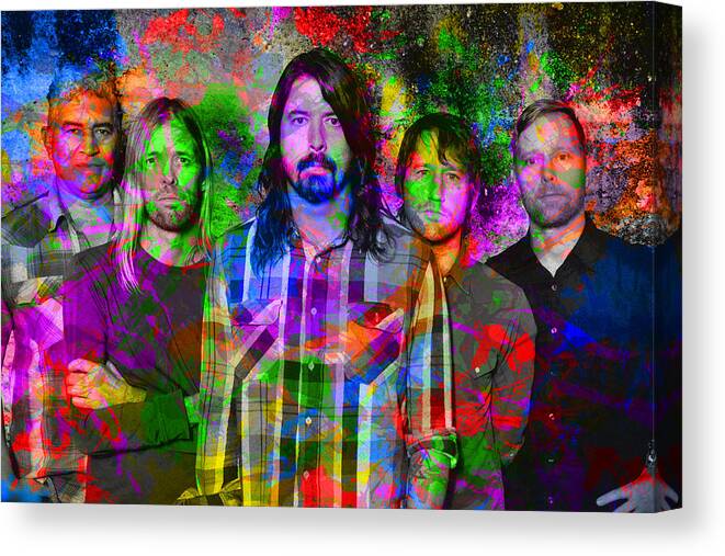 FOO FIGHTERS Print Poster Watercolour Framed Canvas Wall Art Gift idea 