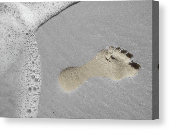 Footprint Canvas Print featuring the photograph Footprint by Dylan Punke