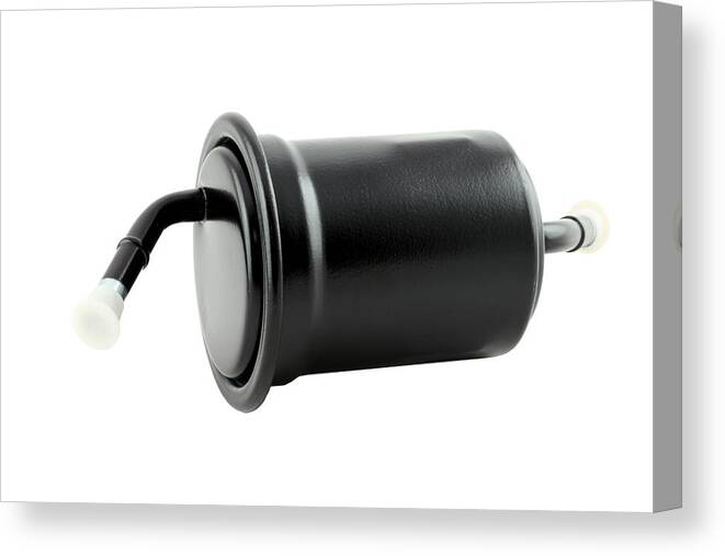 White Background Canvas Print featuring the photograph Fuel Filter by Zagorskid
