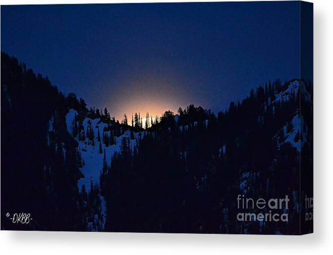 Full Moon Canvas Print featuring the photograph Full Flower Moon #2 by Dorrene BrownButterfield