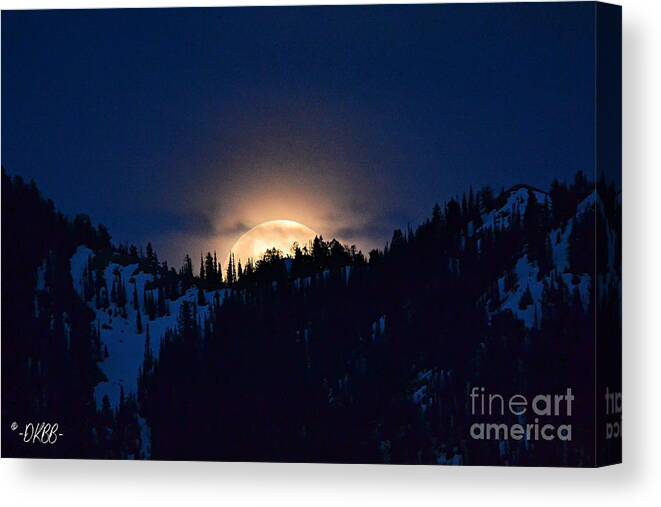 Full Moon Canvas Print featuring the photograph Full Flower Moon #4 by Dorrene BrownButterfield