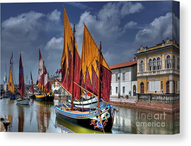 Sail Canvas Print featuring the photograph Full Sails - Marine Museum of Cesenatico - Italy by Paolo Signorini