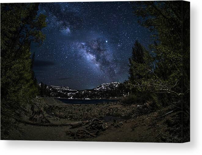 Landscape Canvas Print featuring the photograph Gem Lake Night Sky by Romeo Victor