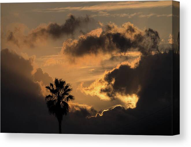 Sunset Canvas Print featuring the photograph Gentle Fire by Alex Lapidus