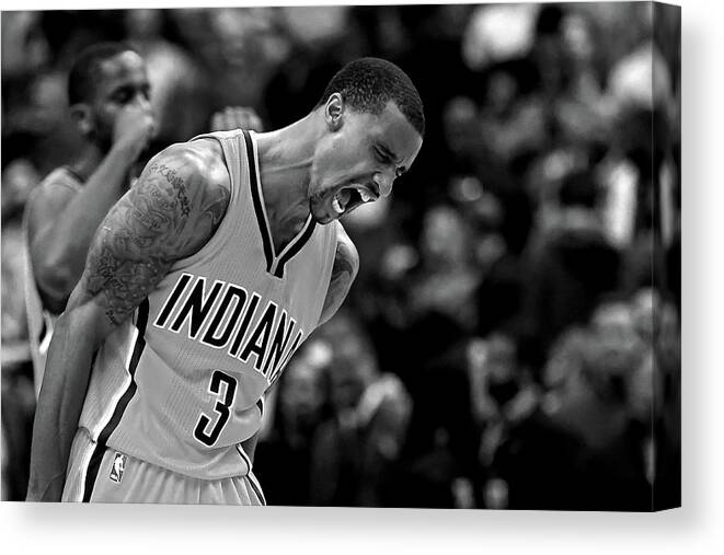Nba Pro Basketball Canvas Print featuring the photograph George Hill by Patrick Smith