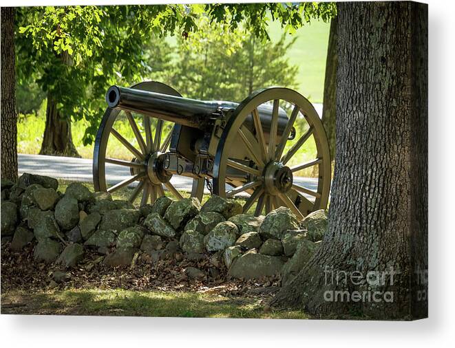 Weapon Canvas Print featuring the photograph Gettysburg Civil War Cannon by Sturgeon Photography