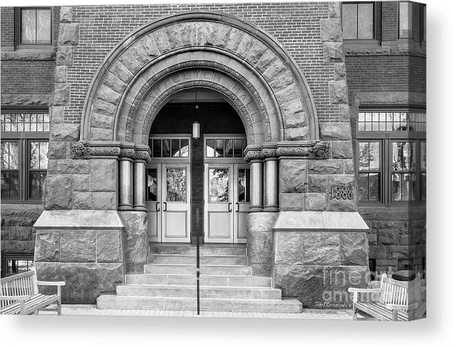 Gettysburg College Canvas Print featuring the photograph Gettysburg College Glatfelter Hall Entry by University Icons