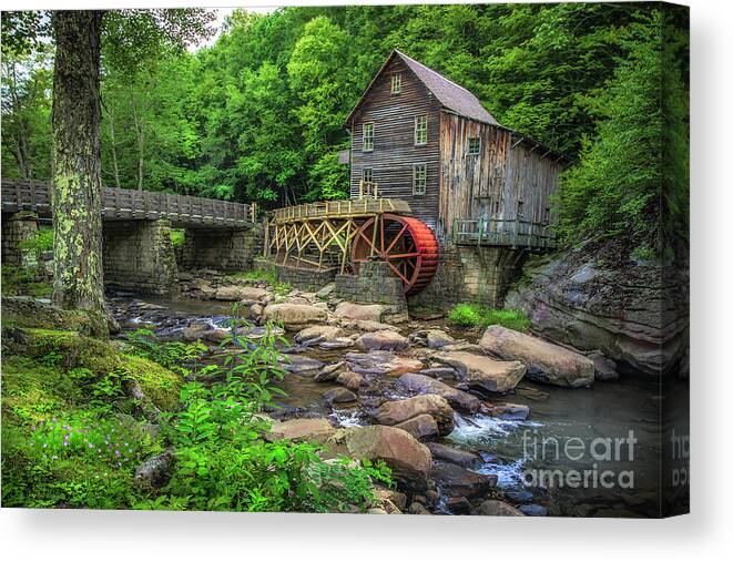 Glade Creek Canvas Print featuring the photograph Glade Creek Grist Mill by Shelia Hunt