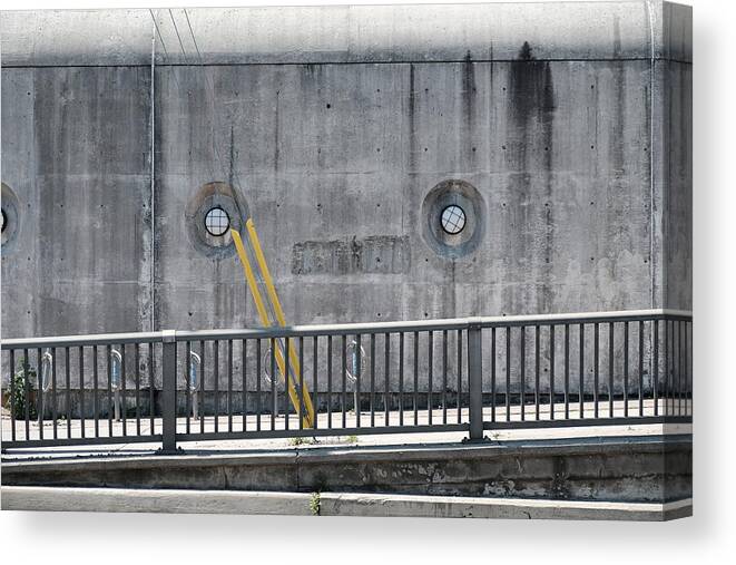 Urban Canvas Print featuring the photograph Glaring Wall by Kreddible Trout