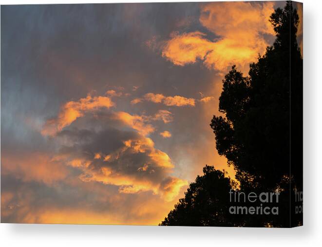 Clouds Canvas Print featuring the photograph Glowing sky by Adriana Mueller