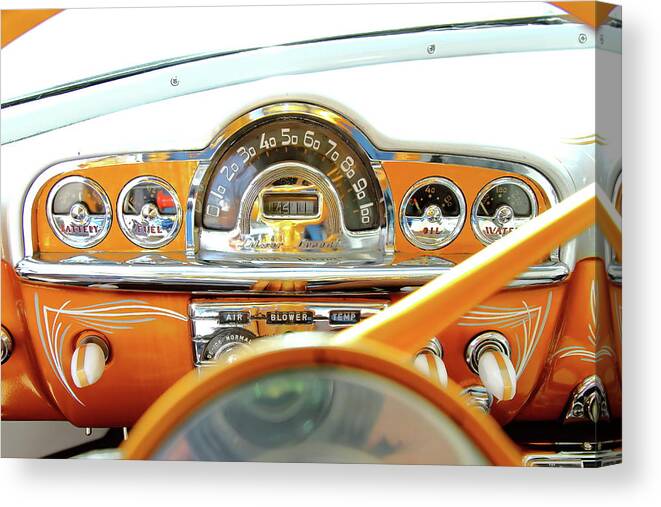 Pontiac Canvas Print featuring the photograph Golden Dash by Lens Art Photography By Larry Trager