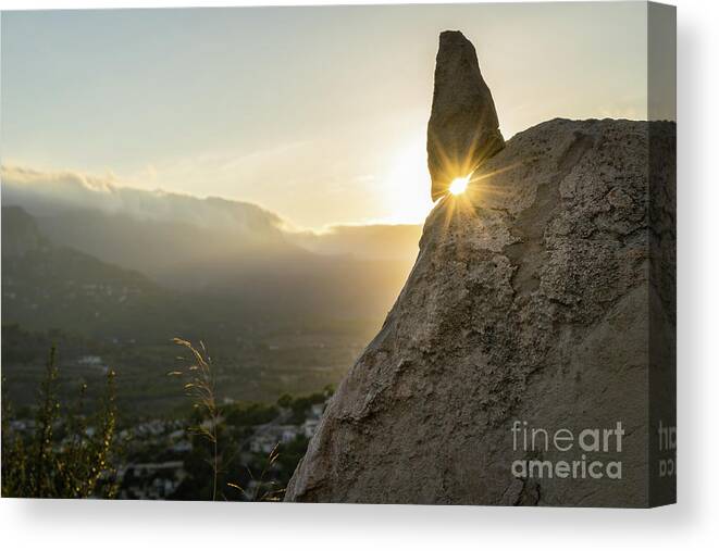 Mountains Canvas Print featuring the photograph Golden evening light in the mountains by Adriana Mueller