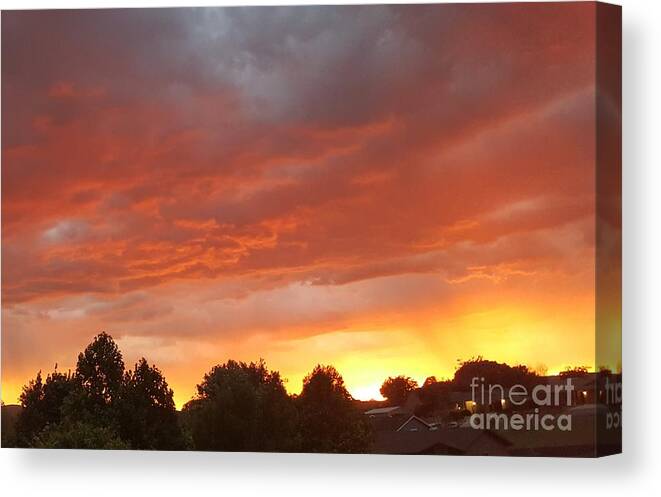 Sunset Canvas Print featuring the photograph Golden Moment by Fred Wilson