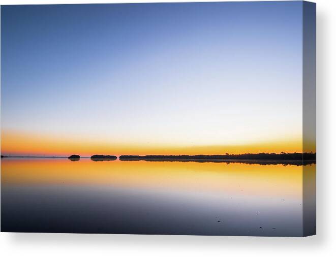Sunrise Canvas Print featuring the photograph Golden Reflections by Joe Leone