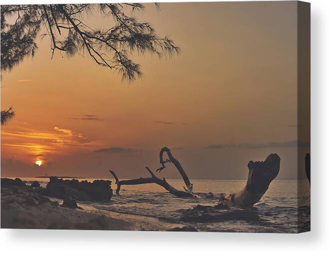 Sunset Art Canvas Print featuring the photograph Golden Sandz by Gian Smith