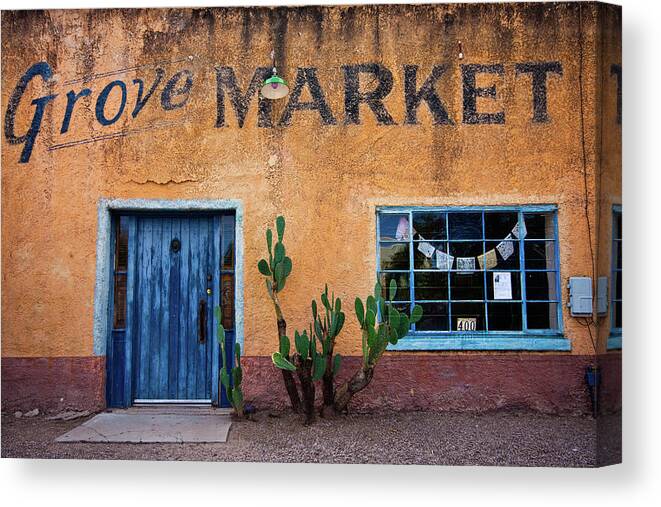 Doors Canvas Print featuring the photograph Grove Market by Carmen Kern