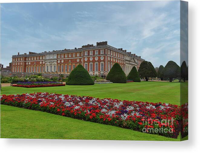 Hampton Court Palace Canvas Print featuring the photograph Hampton Court Palace England by Abigail Diane Photography