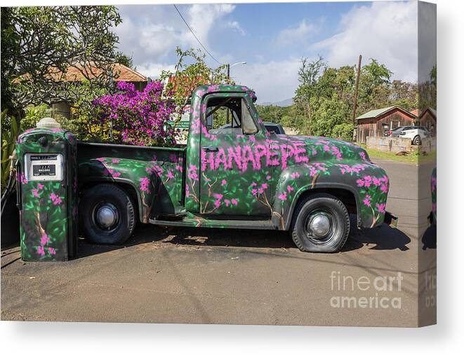 Hanapepe Canvas Print featuring the photograph Hanapepe Truck by Eva Lechner