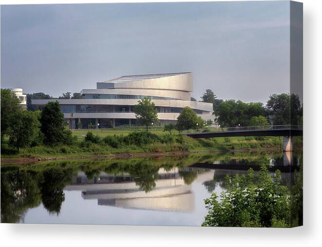University Of Iowa Canvas Print featuring the photograph Hancher Auditorium - Iowa City by Susan Rissi Tregoning