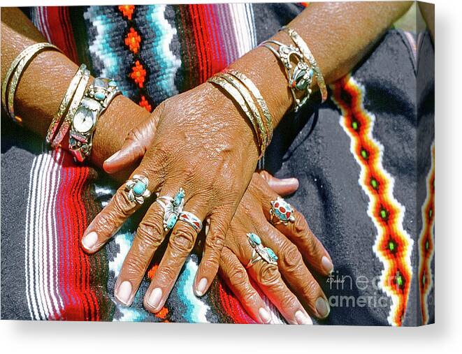 Native American Indian Canvas Print featuring the photograph Hands of the Earth by Linda Parker