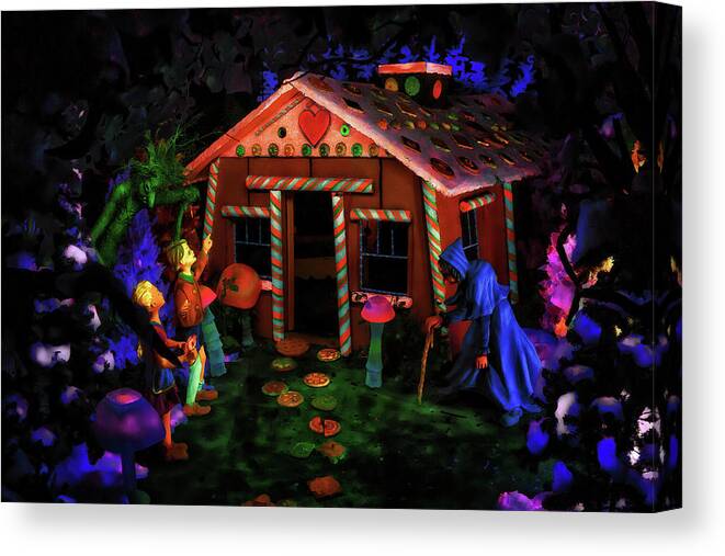 Hansel And Gretel Canvas Print featuring the photograph Hansel and Gretel - Fairyland Caverns by Susan Rissi Tregoning