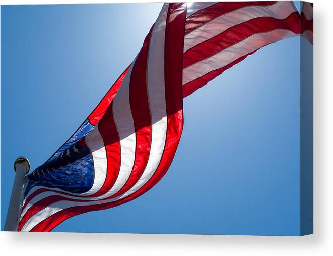 Flag Canvas Print featuring the photograph Happy Birthday America by Linda Bonaccorsi