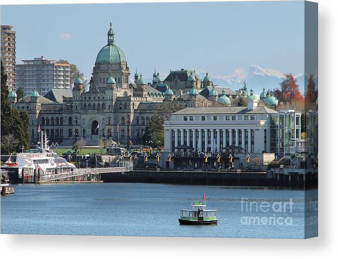 Harbour Ferry Canvas Print featuring the photograph Harbour Ferry by Kimberly Furey